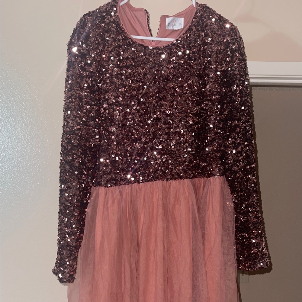Dainty Jewells Sequin and Tulle Dress - Pink